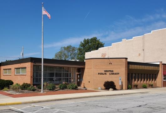 Weston Public Library building front exterior
